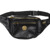 CAPITAL GAINS SNAKE LEATHER FANNY PACK BLACK - CG012