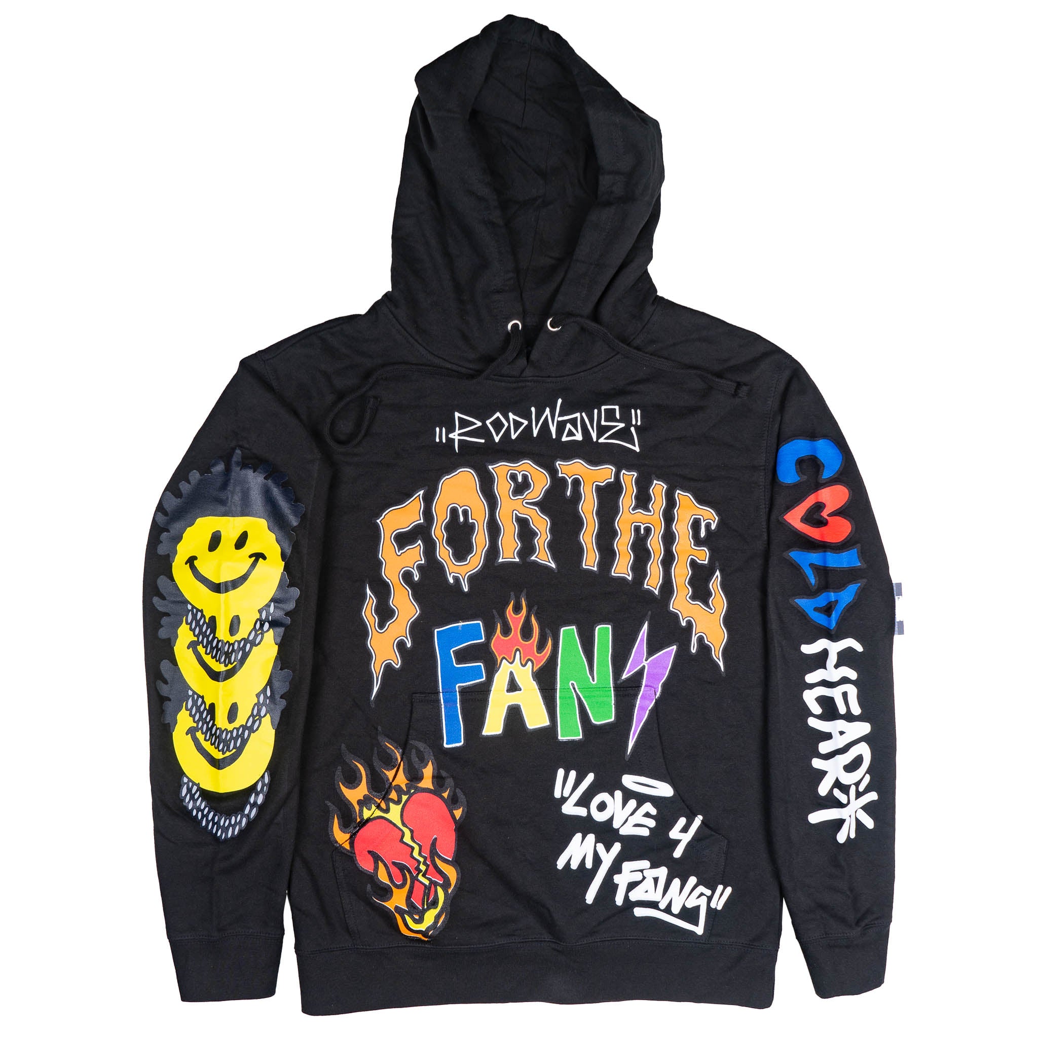 LOVE 4 MY FANS ROD WAVE HOODIE BLACK - HD-RW-2349