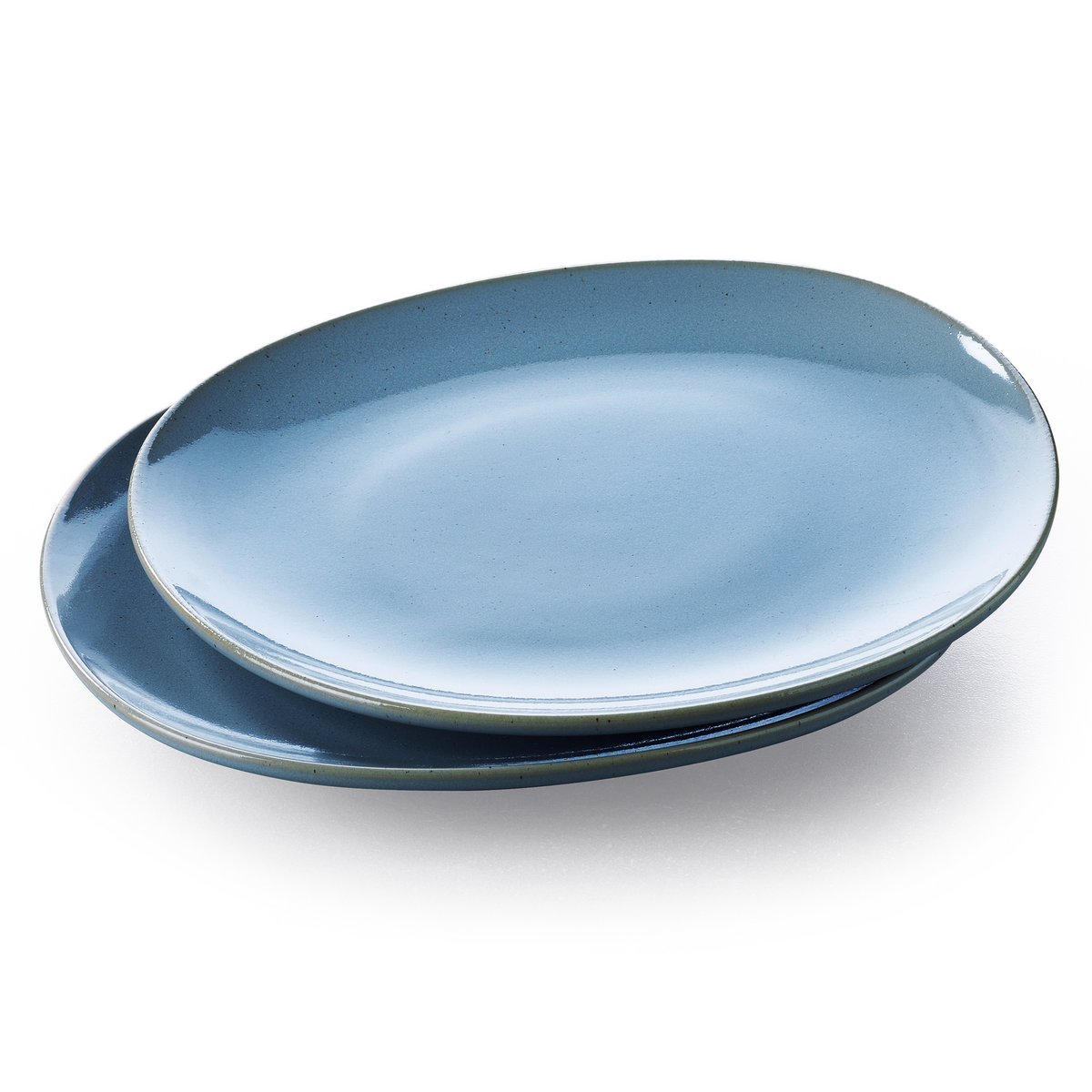 Keltum Glazed Stoneware 11 Dinner Plates, Set of 2 | Blue