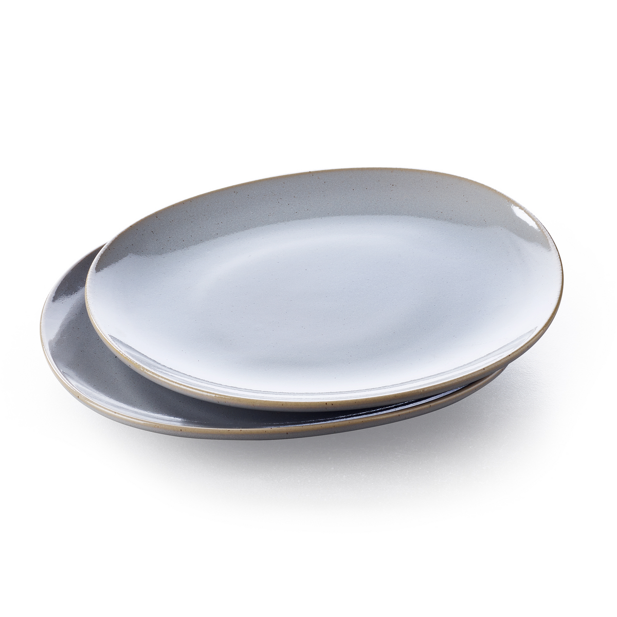 Keltum Glazed Stoneware 9 Breakfast and Dessert Plates, Set of 2 | Gray