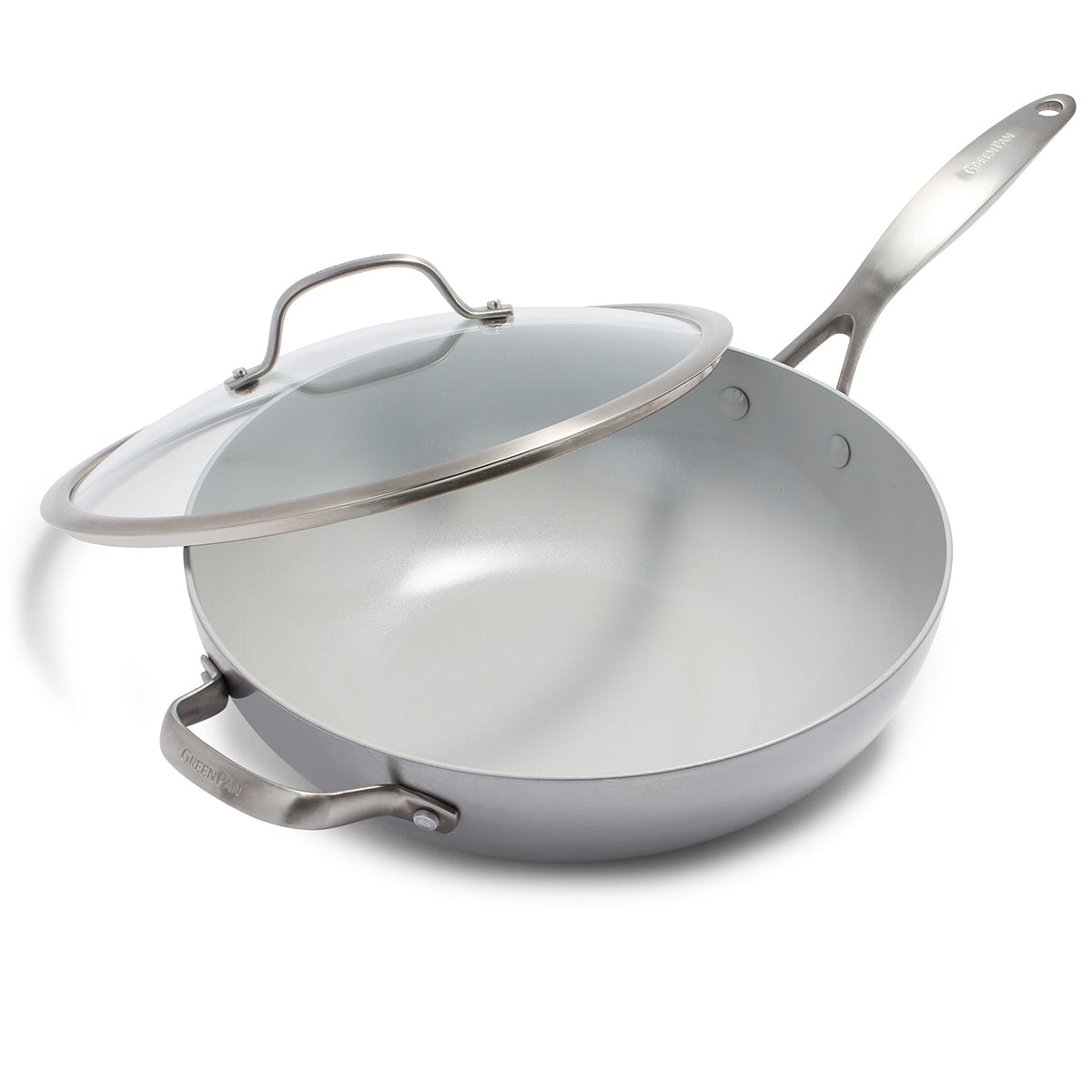 Venice Pro Ceramic Nonstick 12 Wok with Lid and Helper Handle