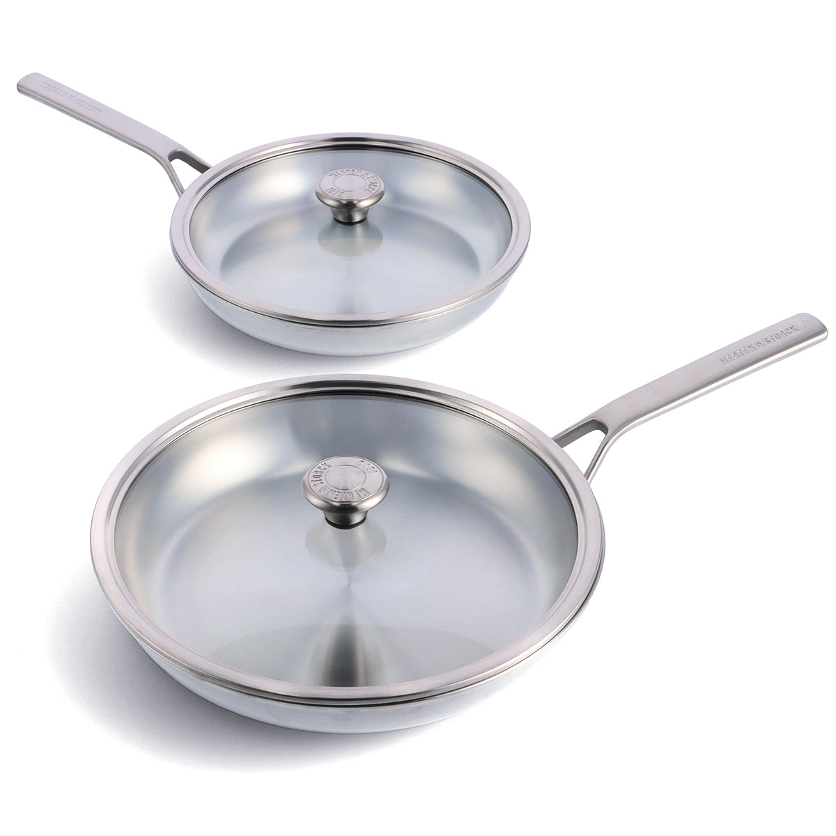 Merten & Storck Stainless Steel 10 and 12 Frypan Set with Lids