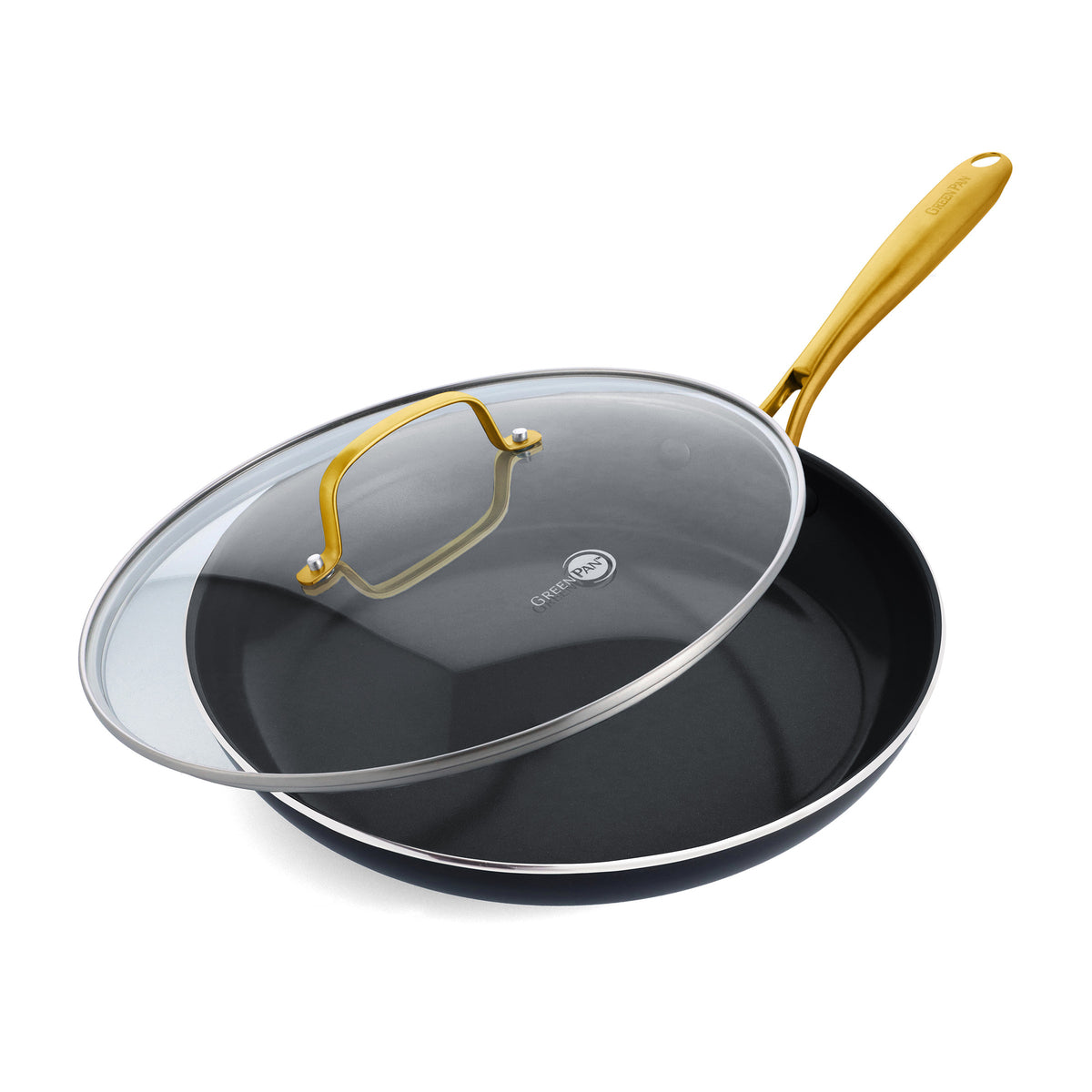 Studio Ceramic Nonstick 12 Frying Pan with Lid