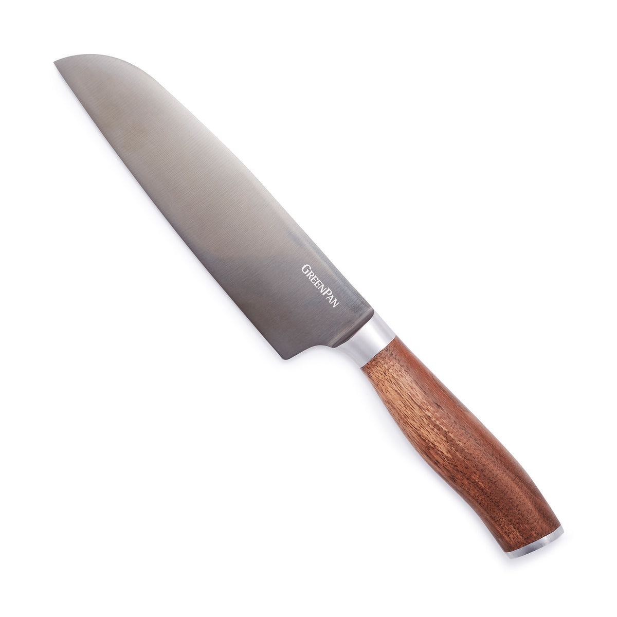 Premiere Titanium Cutlery 7 Santoku Knife with Walnut Handle