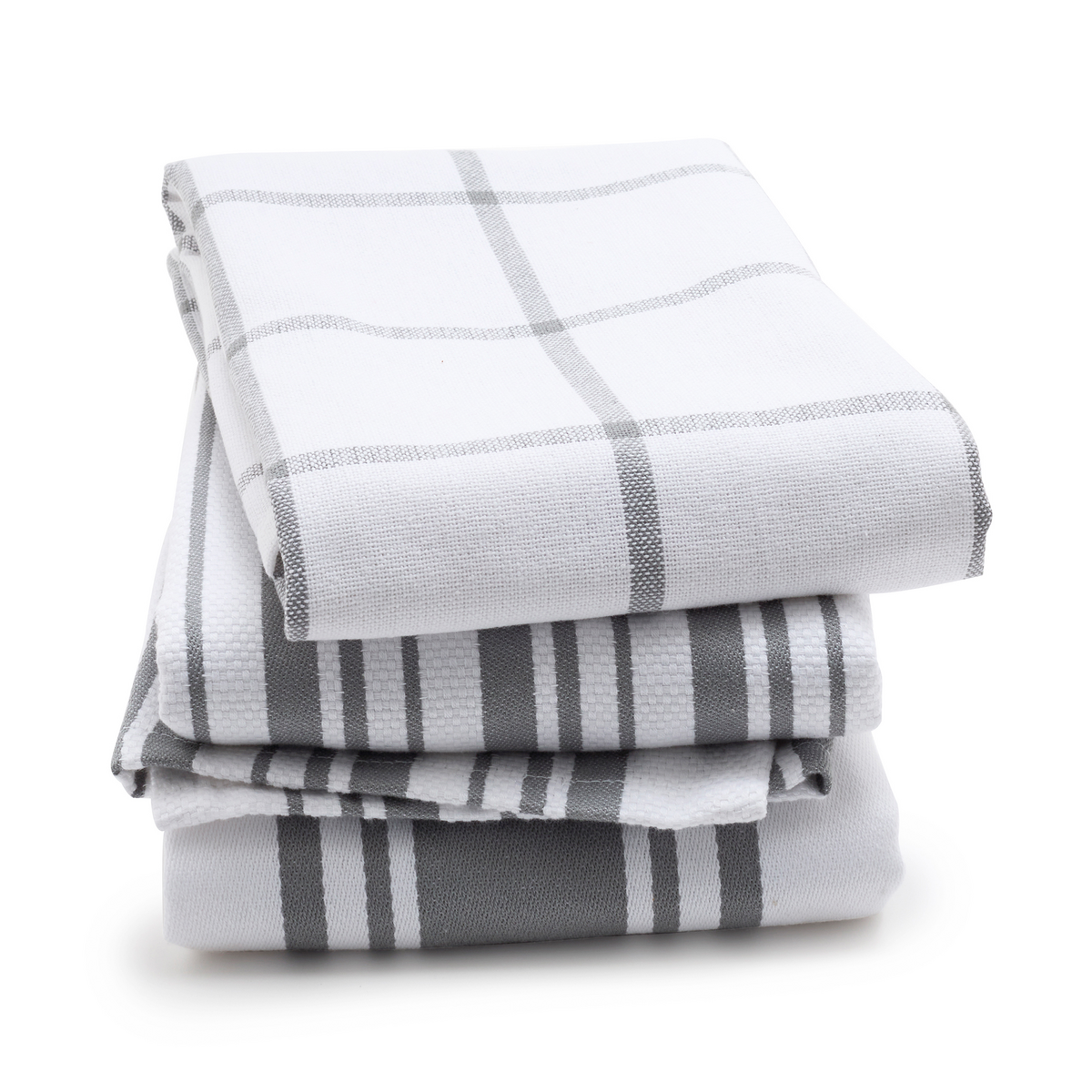 3-Piece Organic Cotton Kitchen Towel Set | Gray