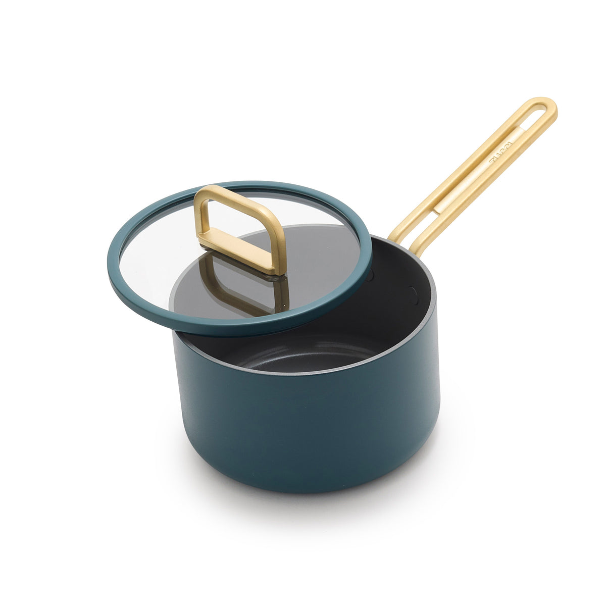 Stanley Tucci Ceramic Nonstick 2-Quart Saucepan with Lid | Venetian Teal