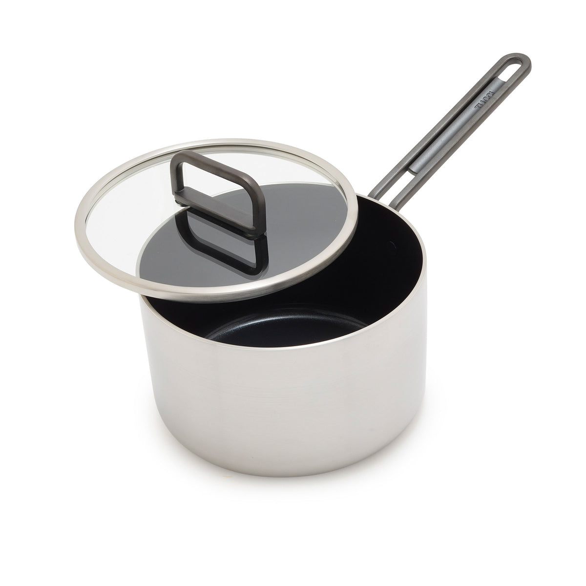 Stanley Tucci Stainless Steel Ceramic Nonstick 4-Quart Saucepan with Lid