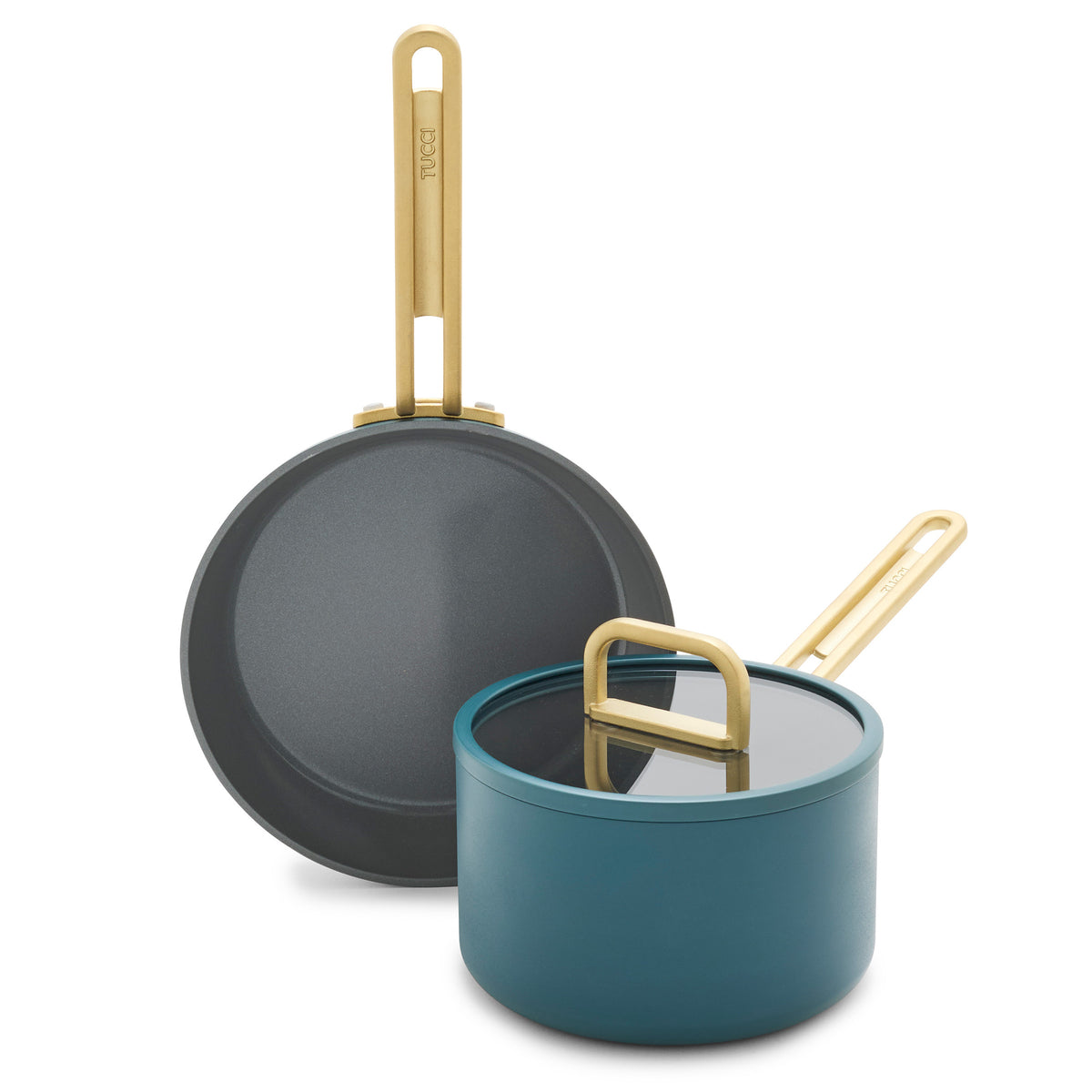 Stanley Tucci Ceramic Nonstick 3-Piece Mini Set | Venetian Teal