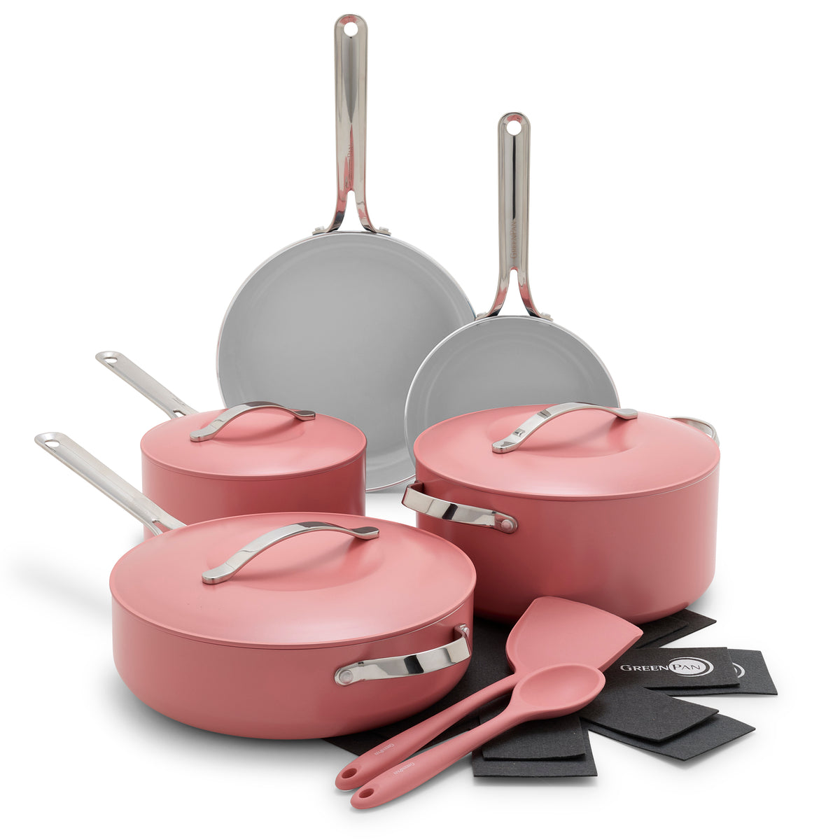 Nova Ceramic Nonstick 10-Piece Cookware Set | Coral