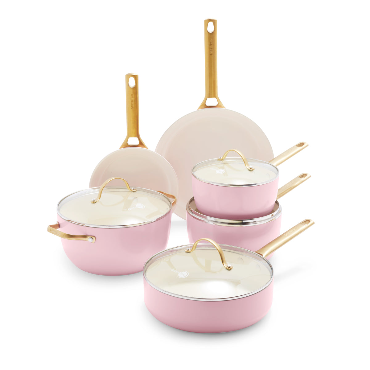 Reserve Ceramic Nonstick 10-Piece Cookware Set | Blush