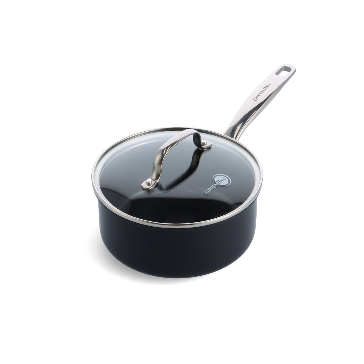 Chatham Black Ceramic Nonstick 3-Quart Saucepan with Lid