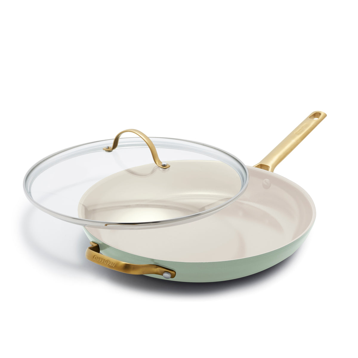 Reserve Ceramic Nonstick 12 Frypan with Helper Handle and Lid | Julep