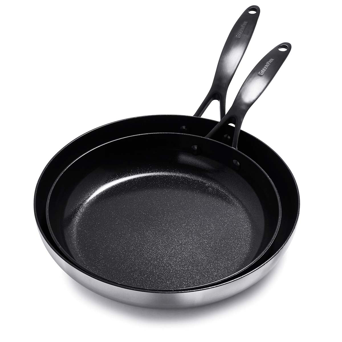 Venice Pro Noir Ceramic Nonstick 10 and 12 Frypan Set