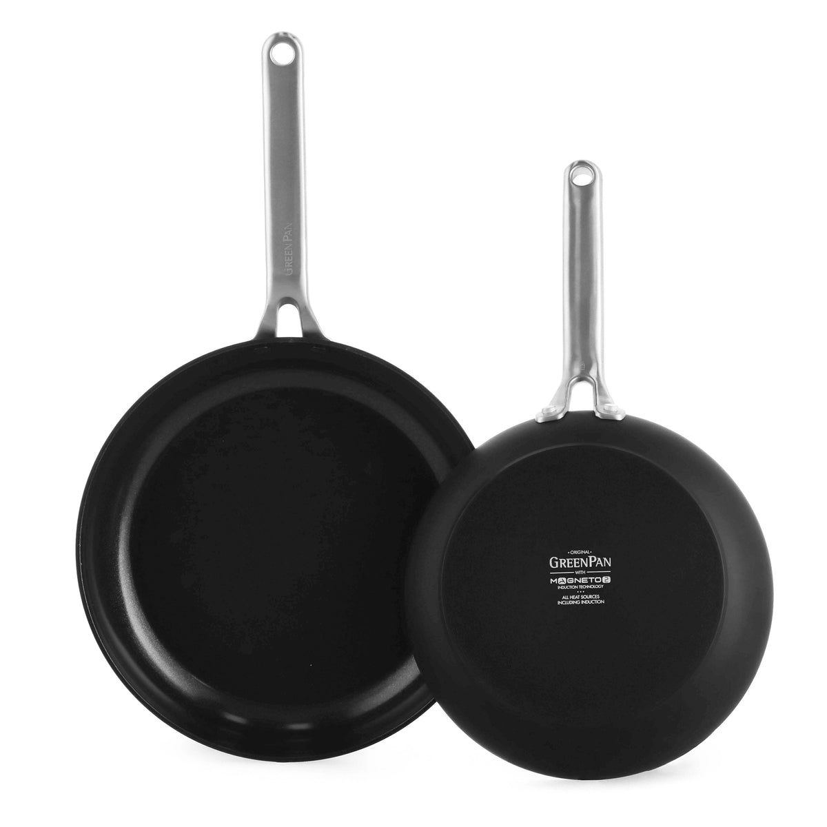 Omega Ceramic Nonstick 9.5 and 11 Frypan Set