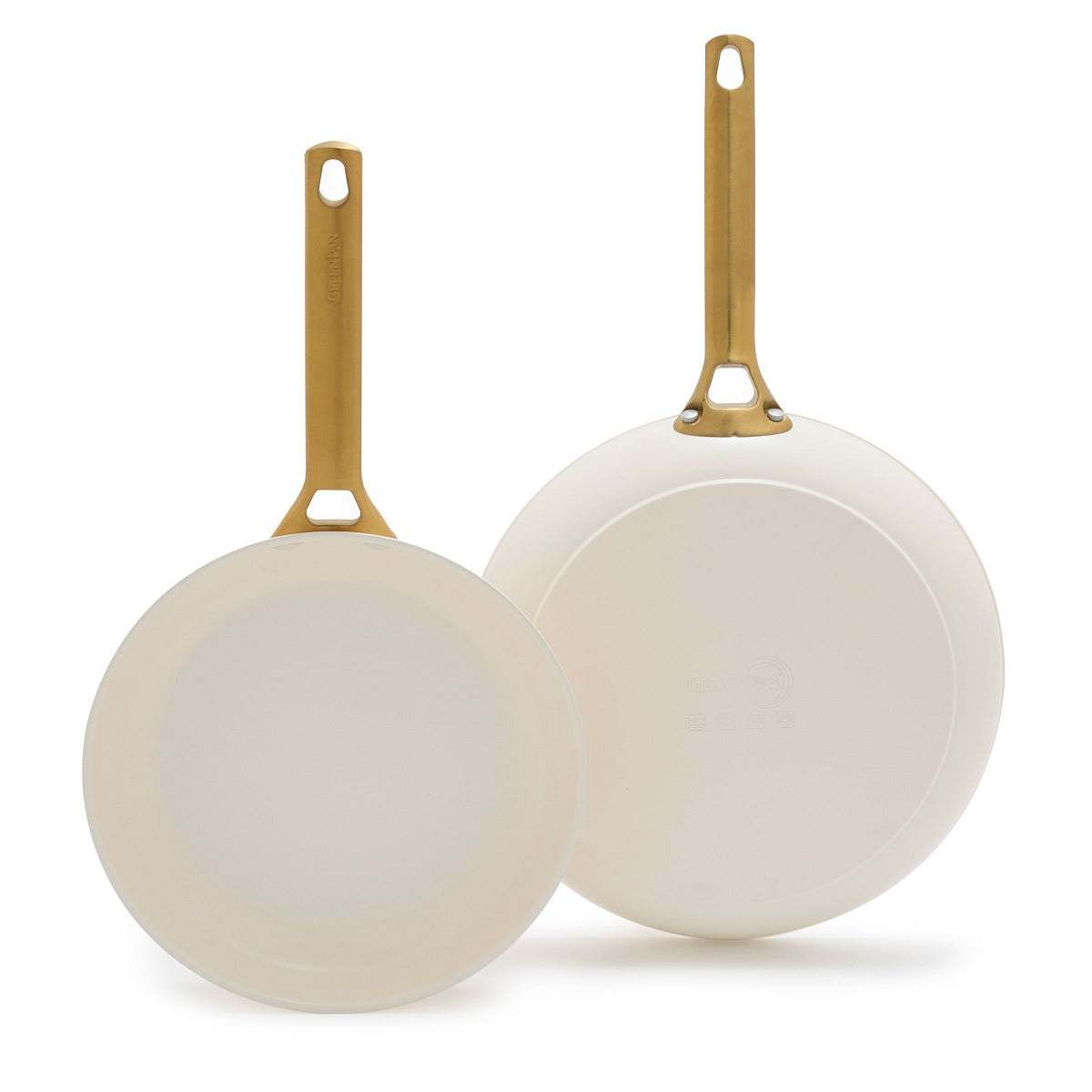 Reserve Ceramic Nonstick 10 and 12 Frypan Set | Cream