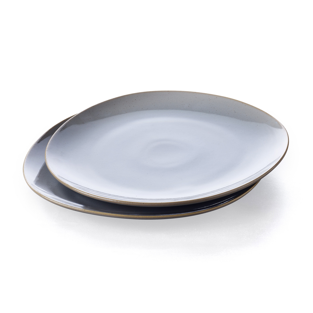 Keltum Glazed Stoneware 11 Dinner Plates, Set of 2 | Gray