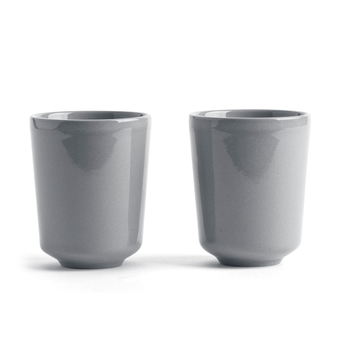 Keltum Glazed Stoneware 8.5 oz. Mugs, Set of 2 | Gray