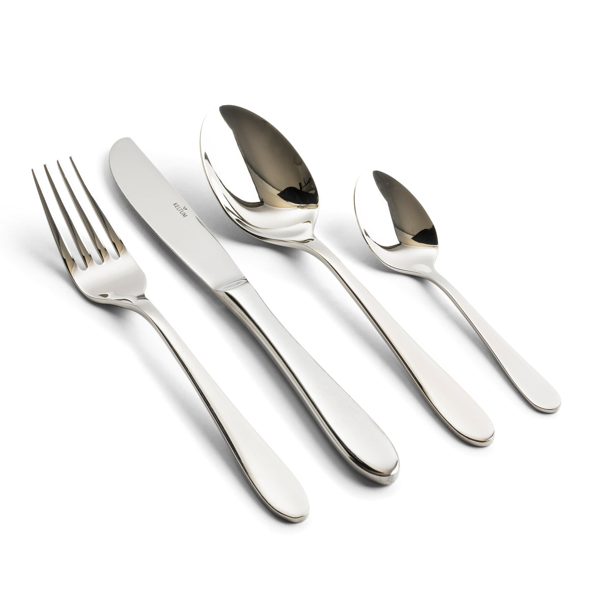 Keltum Polished Stainless Steel 4-Piece Place Setting