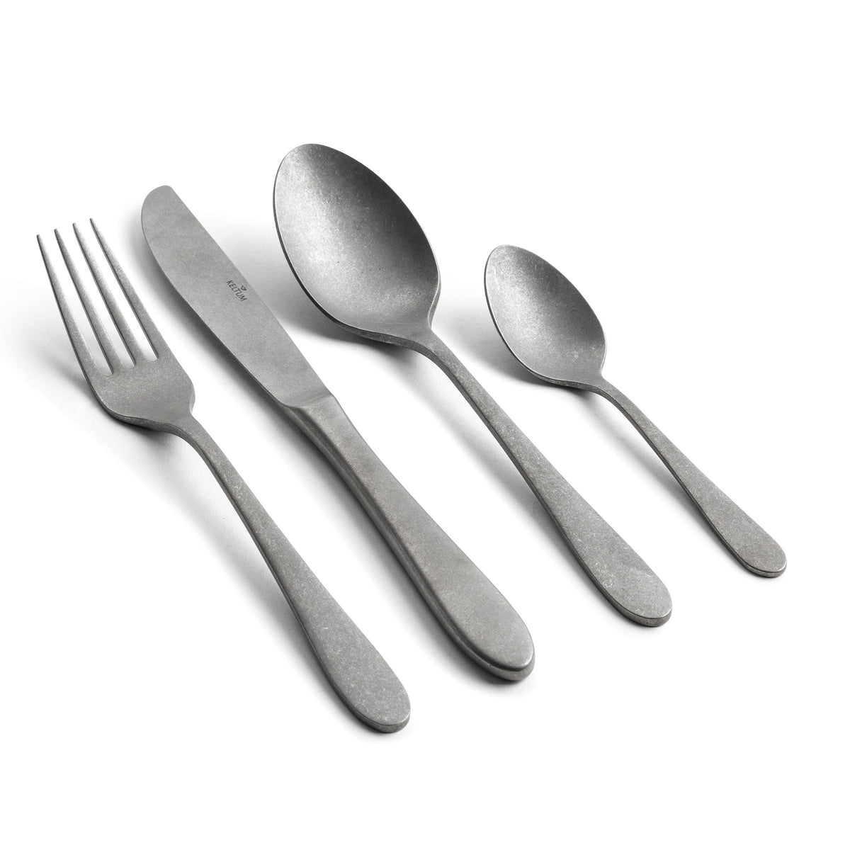 Keltum Matte Stainless Steel 4-Piece Place Setting