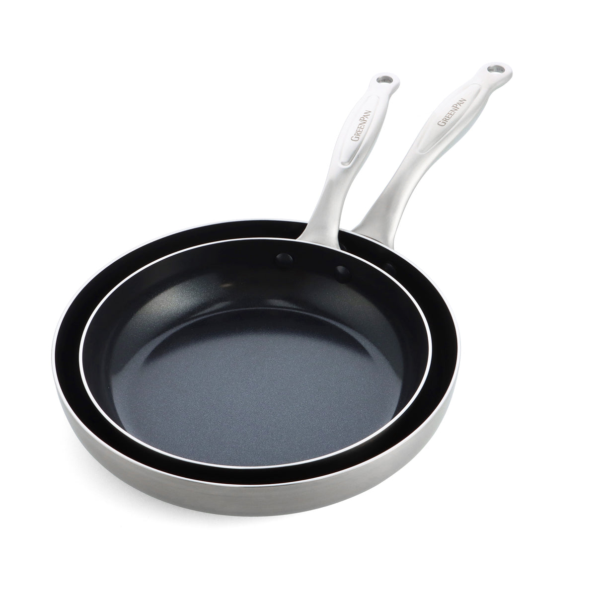 TriClad Ceramic Nonstick 9.5 and 11 Frypan Set