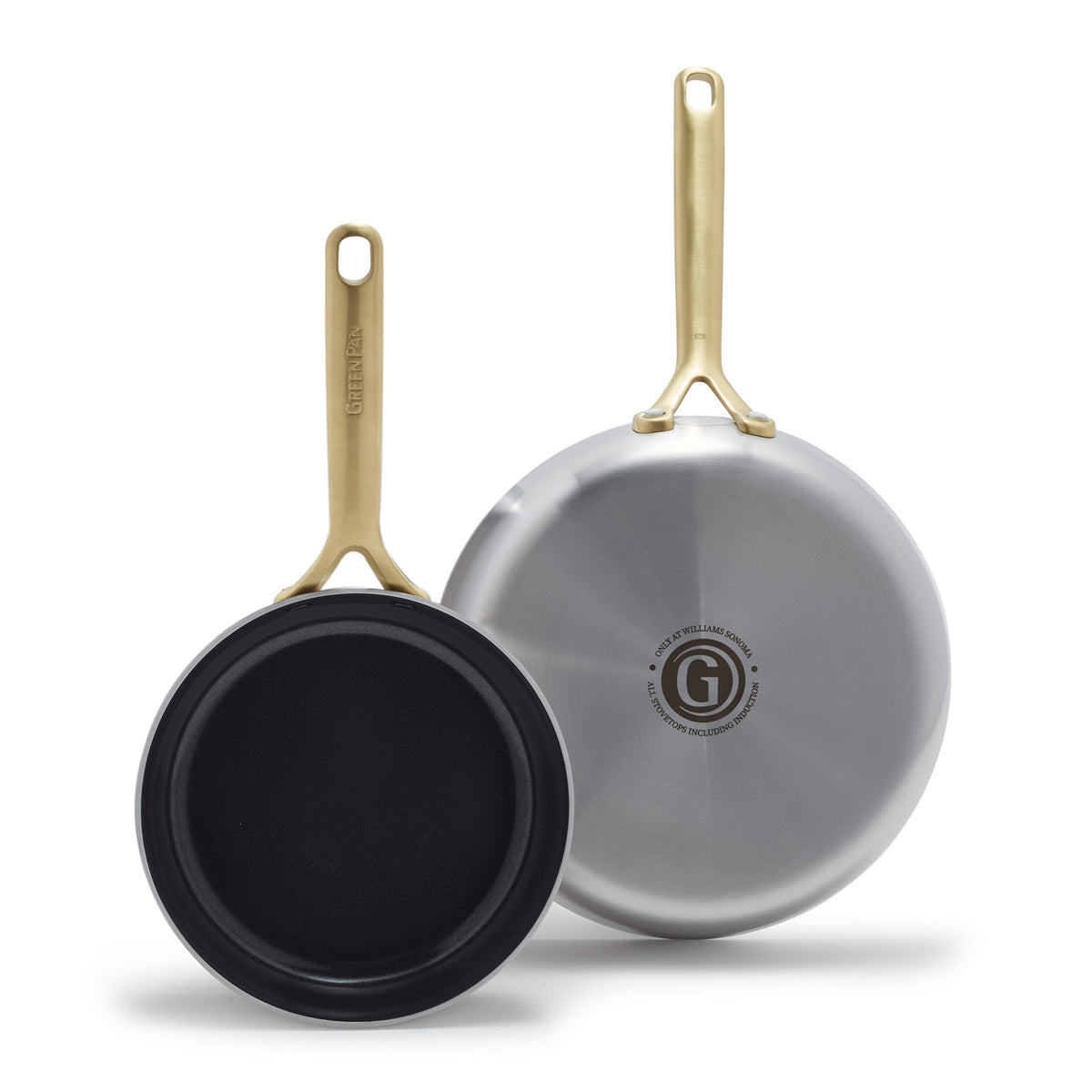 GP5 Stainless Steel 8 and 10 Frypan Set | Champagne Handles