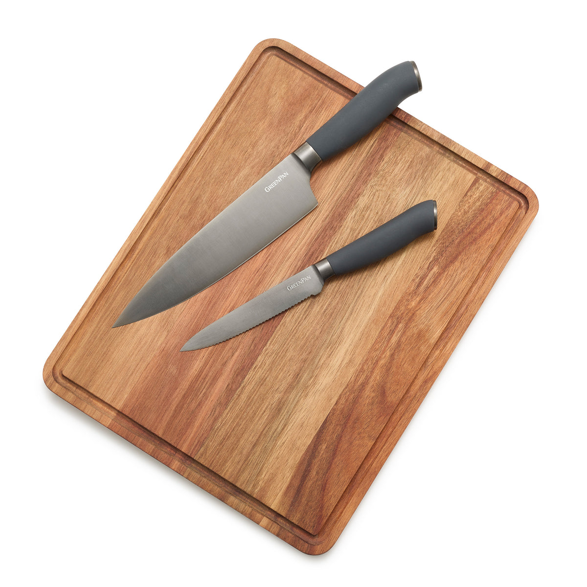 Titanium Cutlery 3-Piece Knife and Cutting Board Set