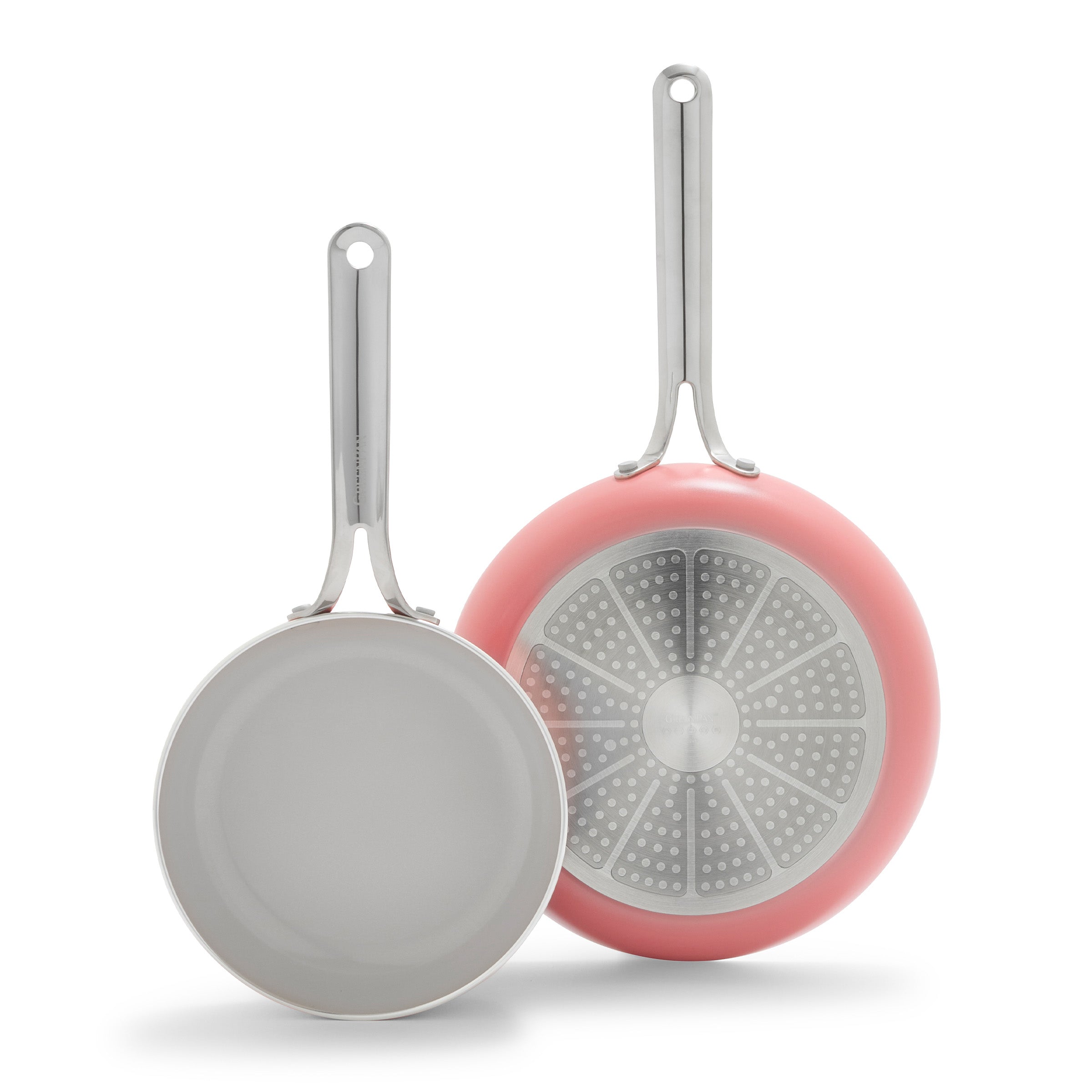 Nova Ceramic Nonstick 8 and 10 Frypan Set | Coral