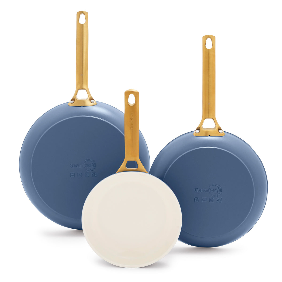 Reserve Ceramic Nonstick 8, 10 and 12 Frypan Set | Ocean