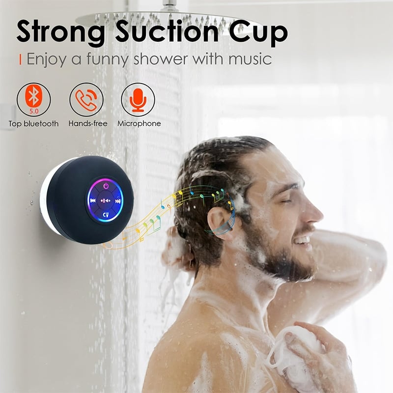 🔥⏳24 H Special offer⏳🔥-Bathroom Waterproof Wireless Bluetooth Speakers with LED Light